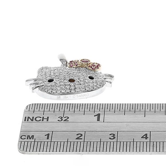 18k White Gold & Diamond Kimora Lee Simmons Pendant - Picture 6 of 6